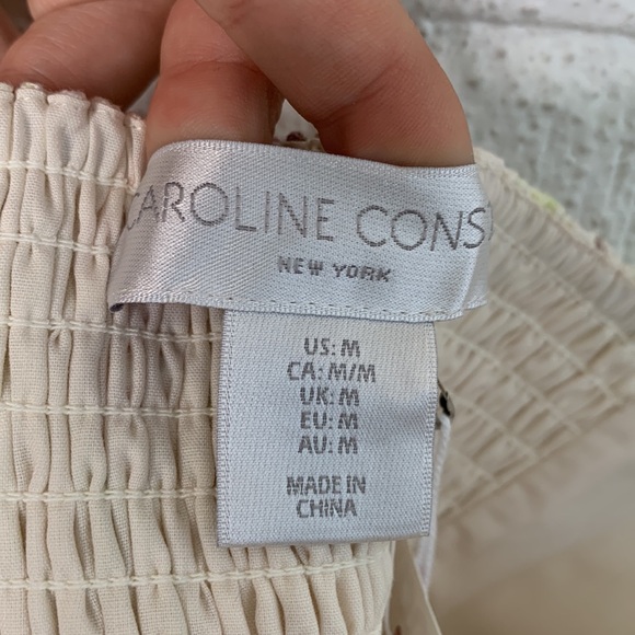 Caroline Constas Pastel Linen Crop Two Piece Floral Feminine Set size Medium - Picture 12 of 17